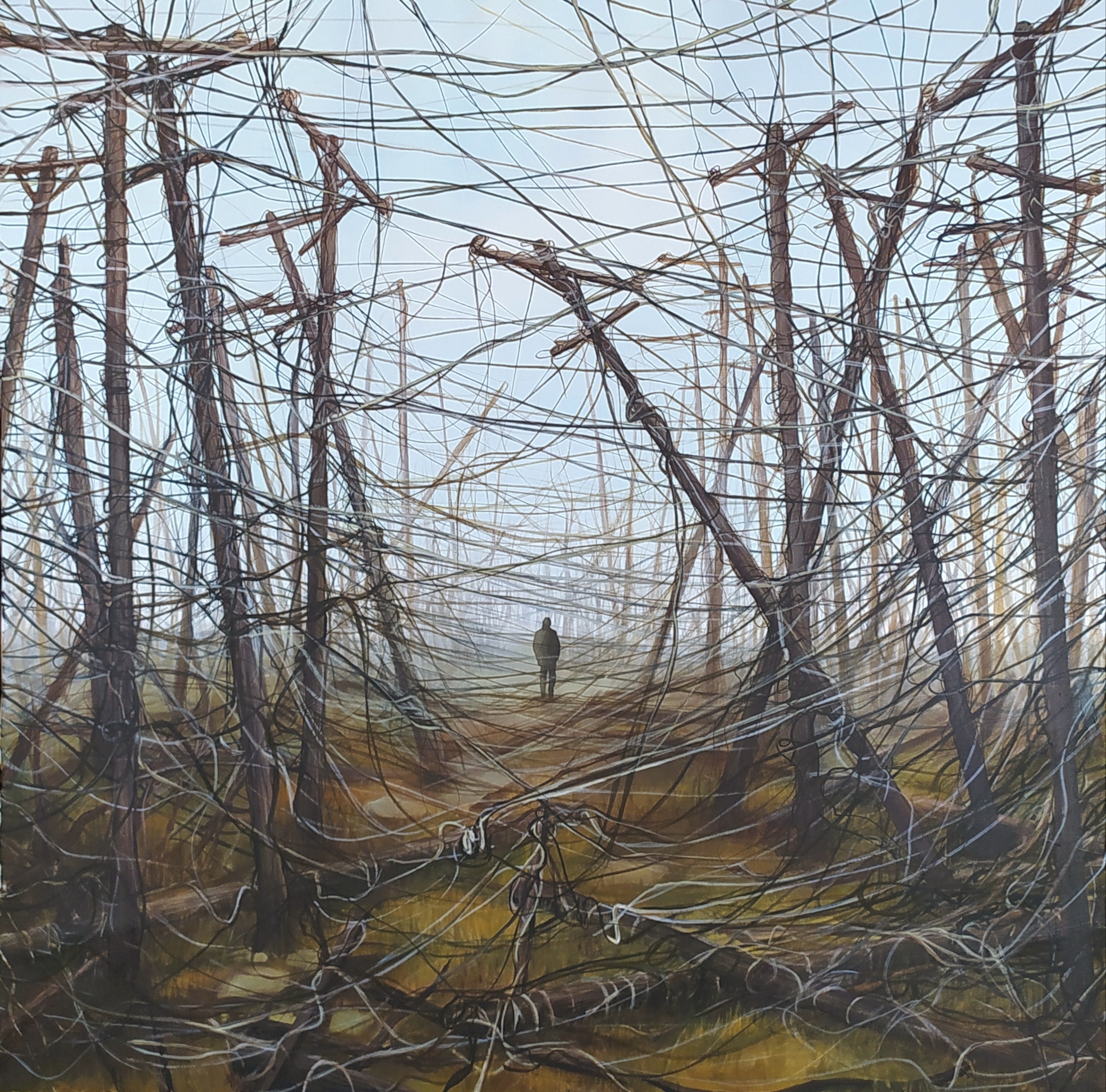 The Season of Loneliness 2026 Acrylic on canvas 100 x 100 cm