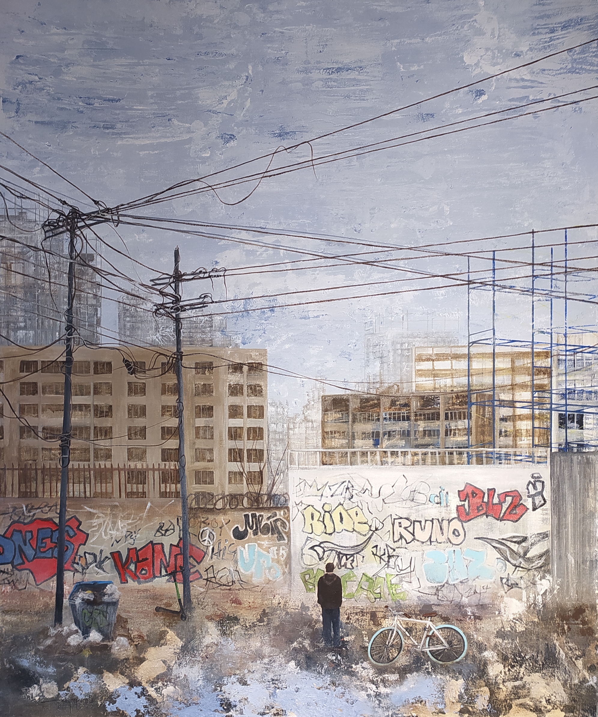 Urban Transformation 2026 Acrylic on canvas 100 x 120 cm
