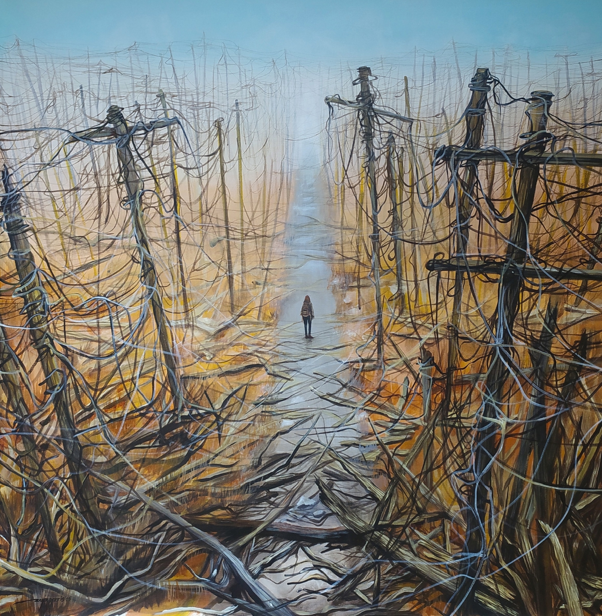 The Road 2026 Acrylic on canvas 100 x 100 cm